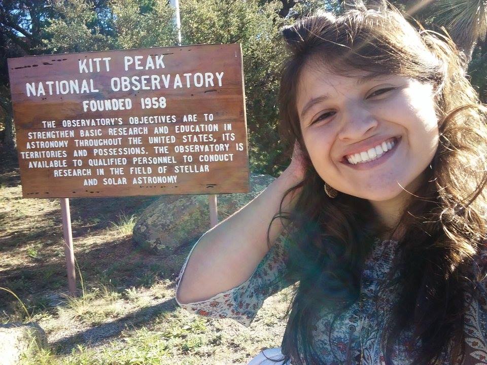Sofía visiting the Kitt Peak Observatory
													in Tucson, Arizona